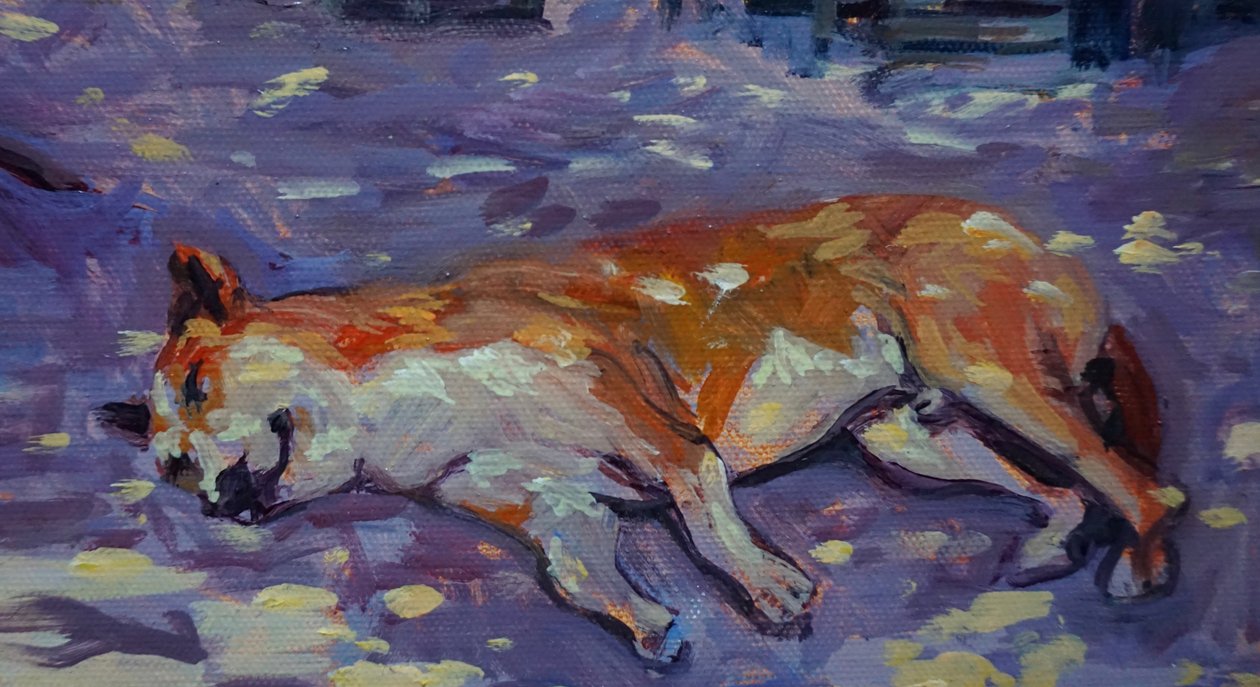 Sleeping Dog 2021 (óleo) de Tilly Willis