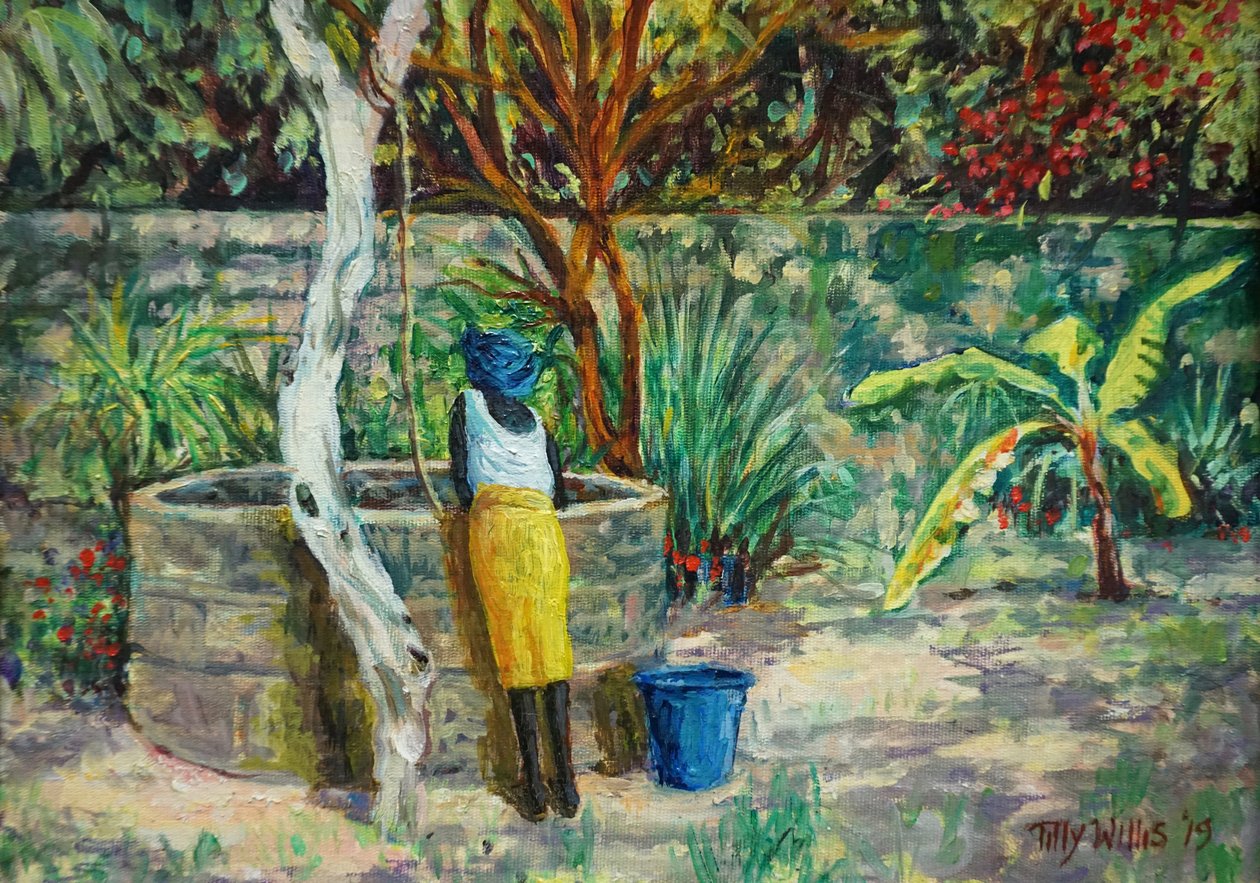 O Balde Azul 2019 (óleo) de Tilly Willis