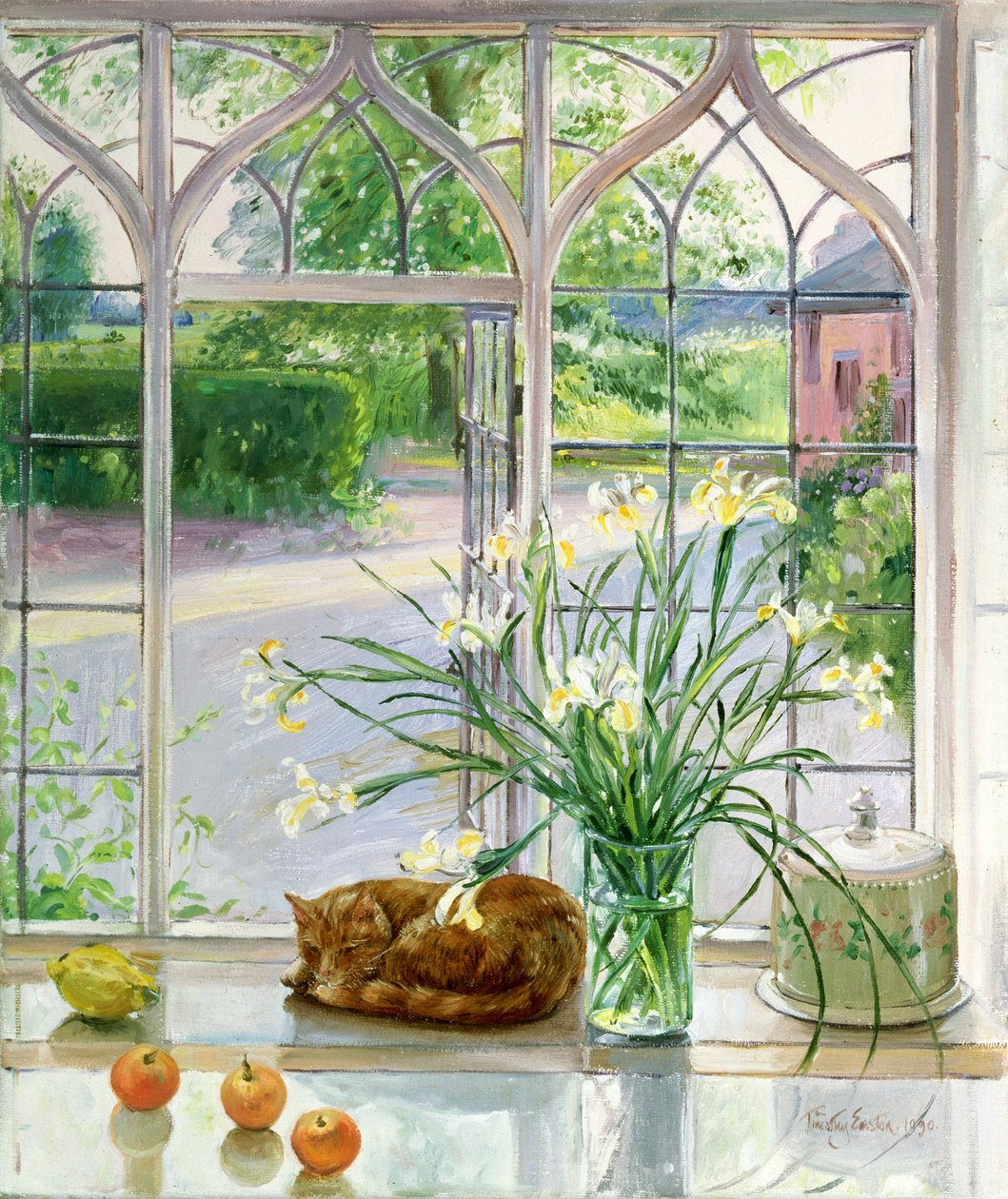 Íris e Gato Adormecido, 1990 de Timothy Easton