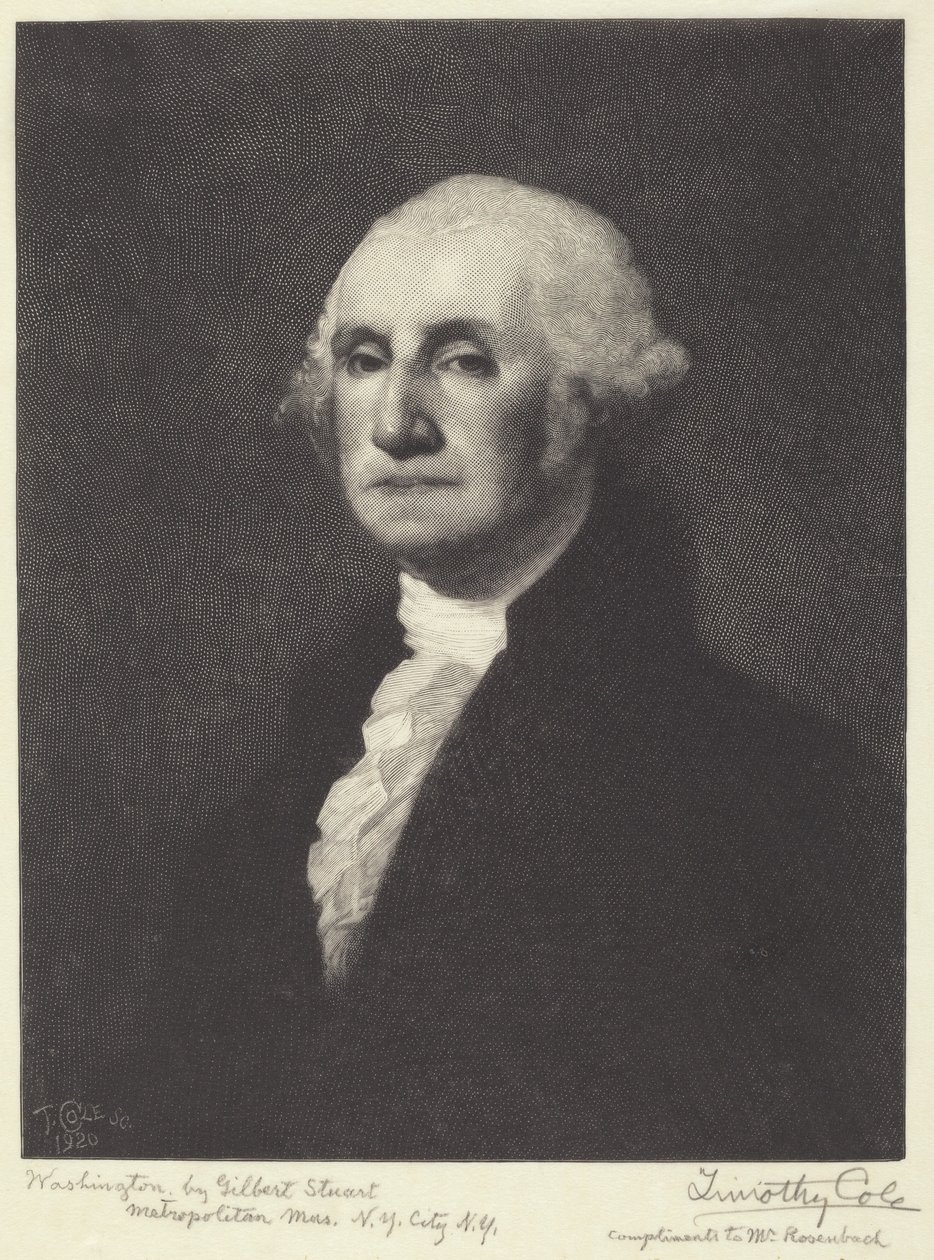 Washington de Timothy Cole after Gilbert Stuart