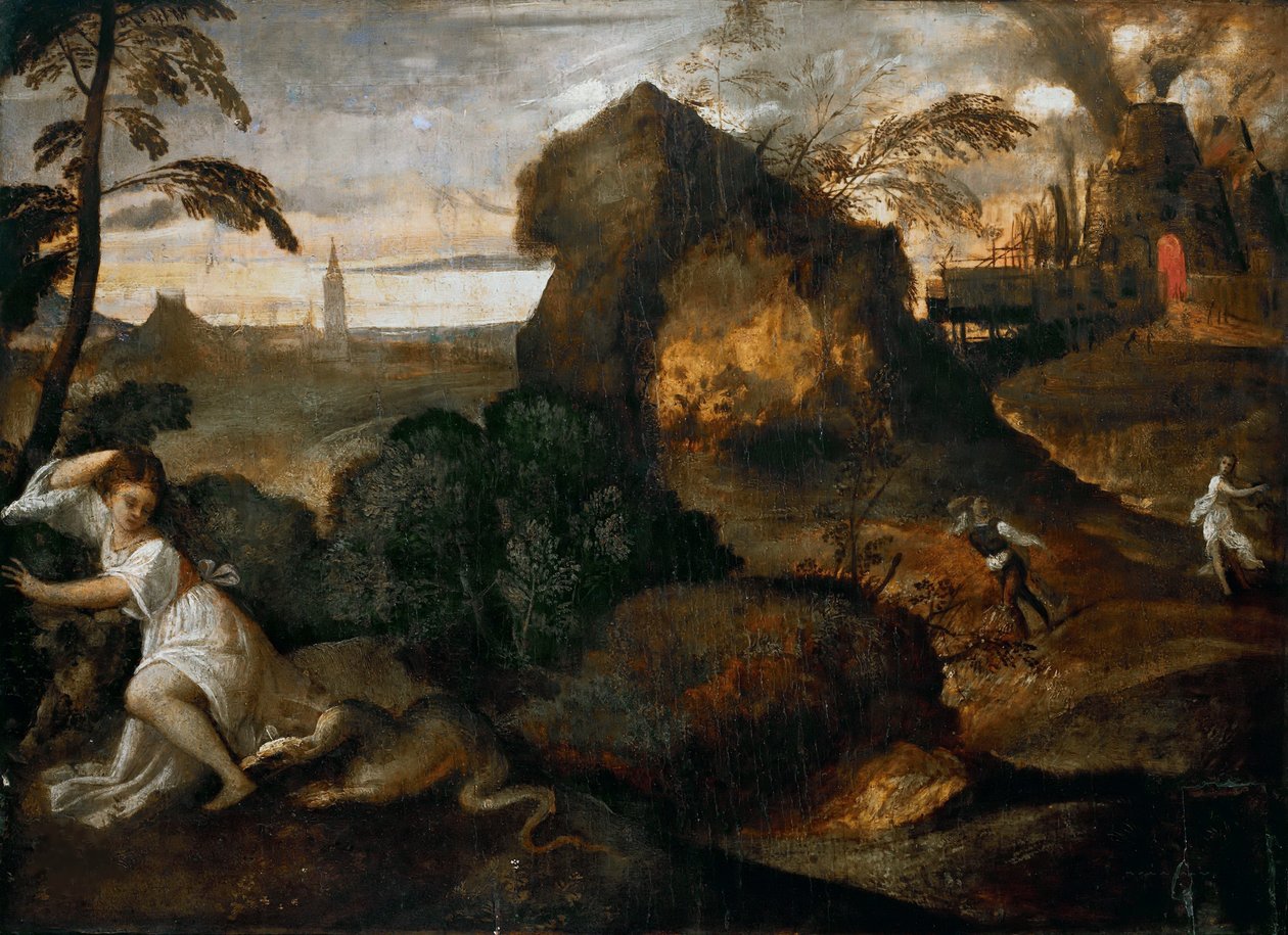 Orfeu e Eurídice, c. 1505-1510. de Titian