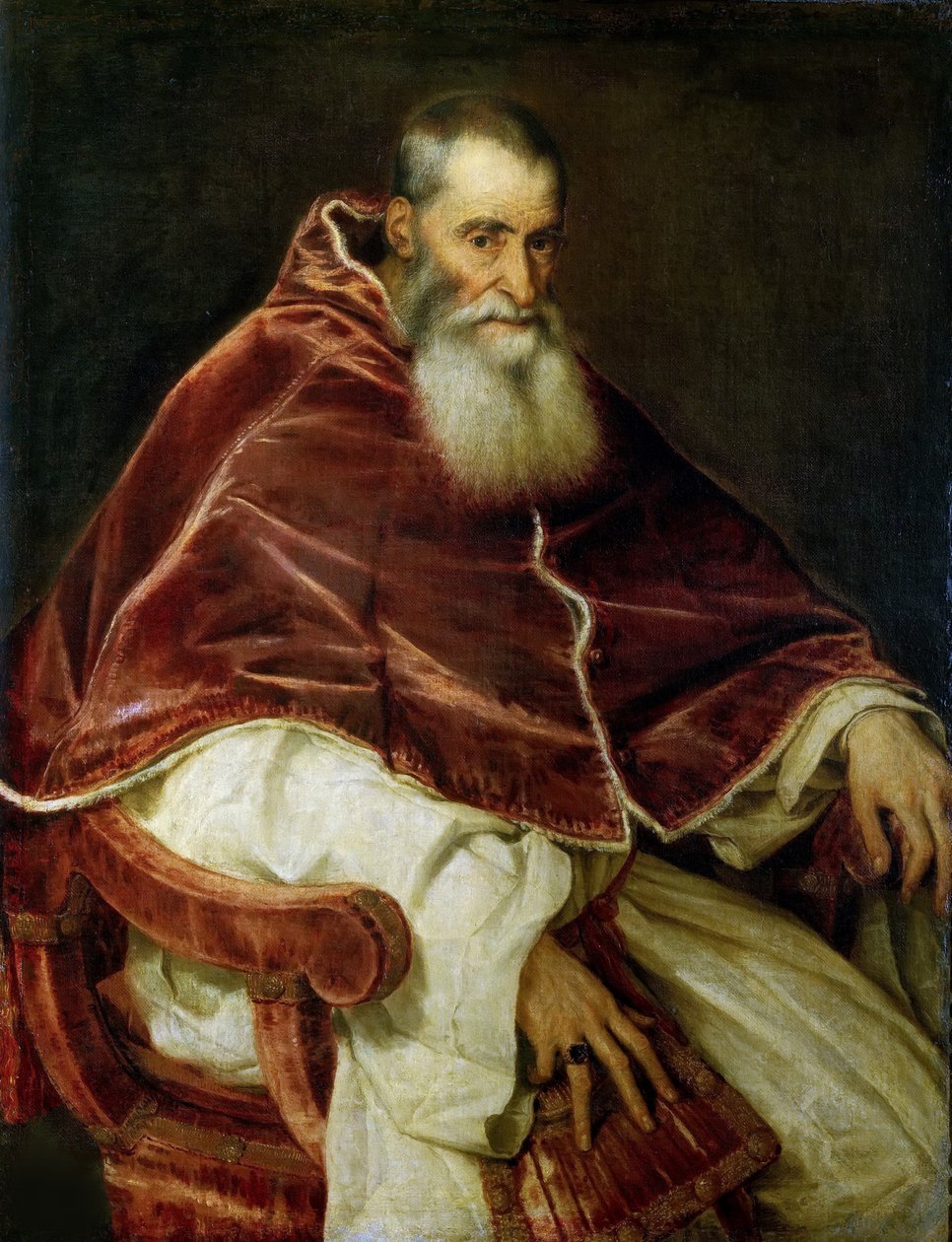 Retrato do Papa Paulo III, 1543. de Titian
