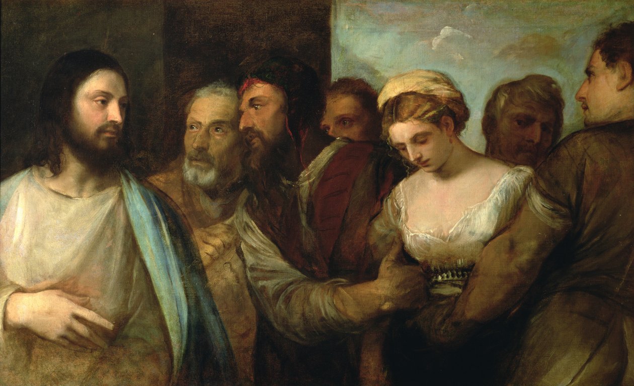 Cristo e a adúltera, 1512-15 de Tiziano Vecelli