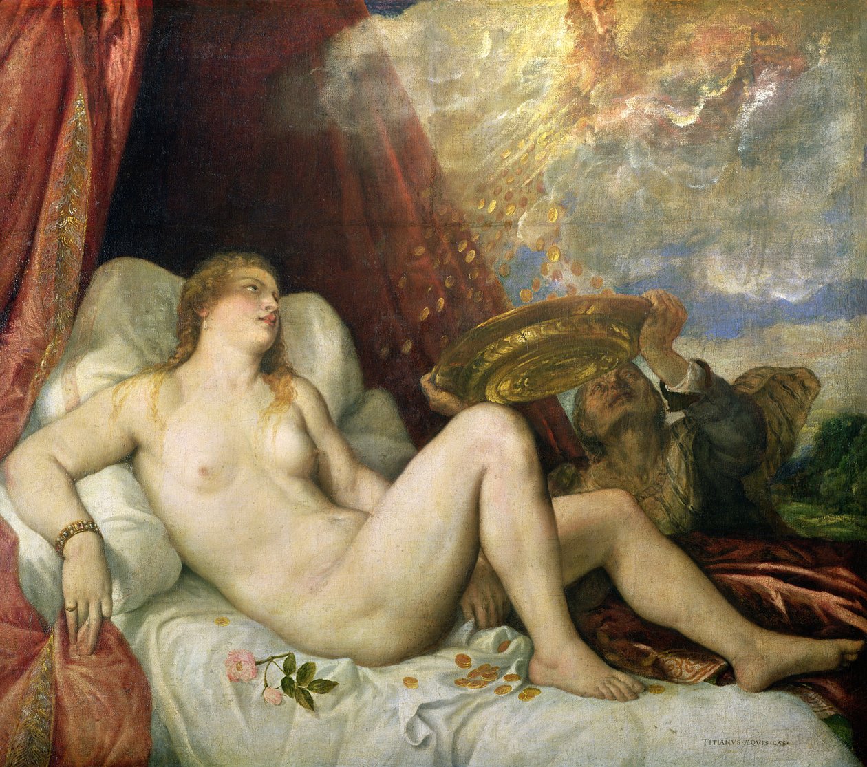 Danae, c.1554 de Tiziano Vecelli