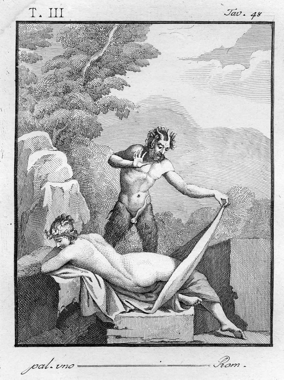 Sátiro despe uma ninfa, 1804 de Tommaso Piroli