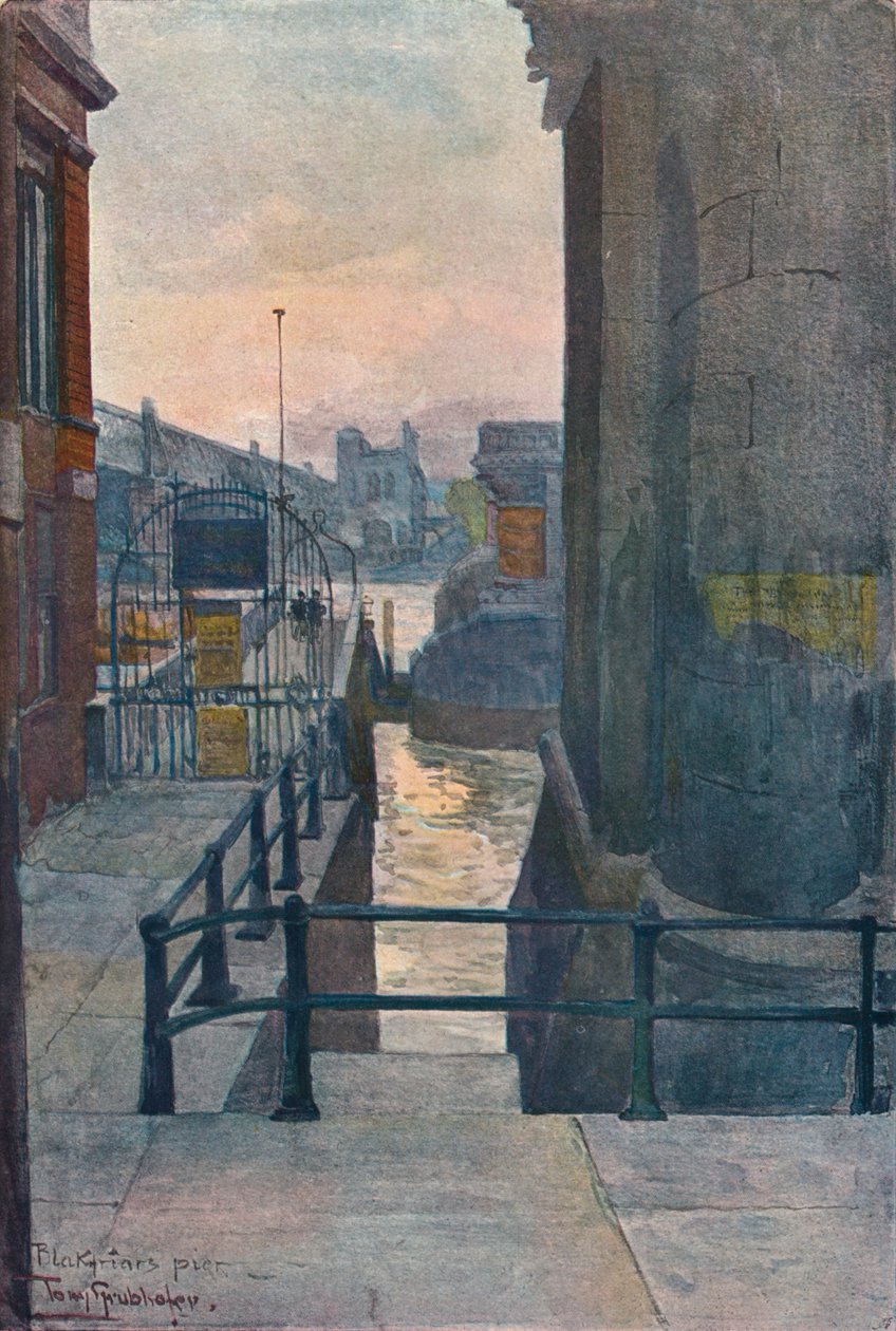 Cais de Blackfriars, c1901 de Tony Grubhofer