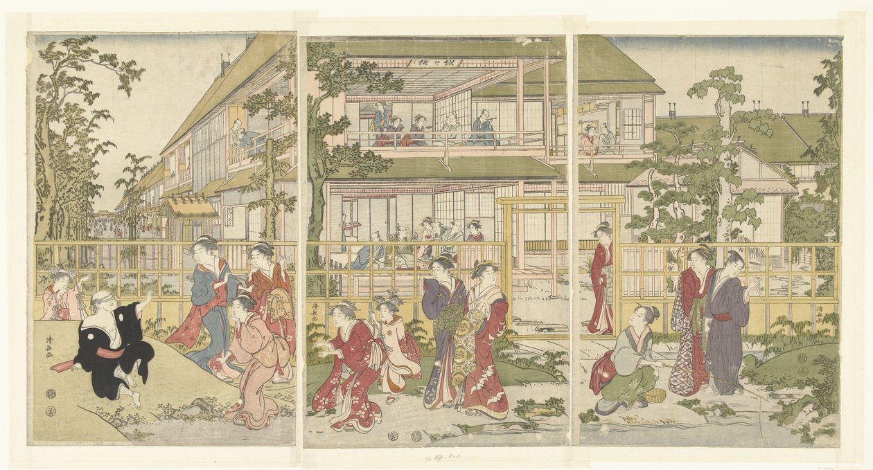 A brincar aos cegos de Torii Kiyonaga