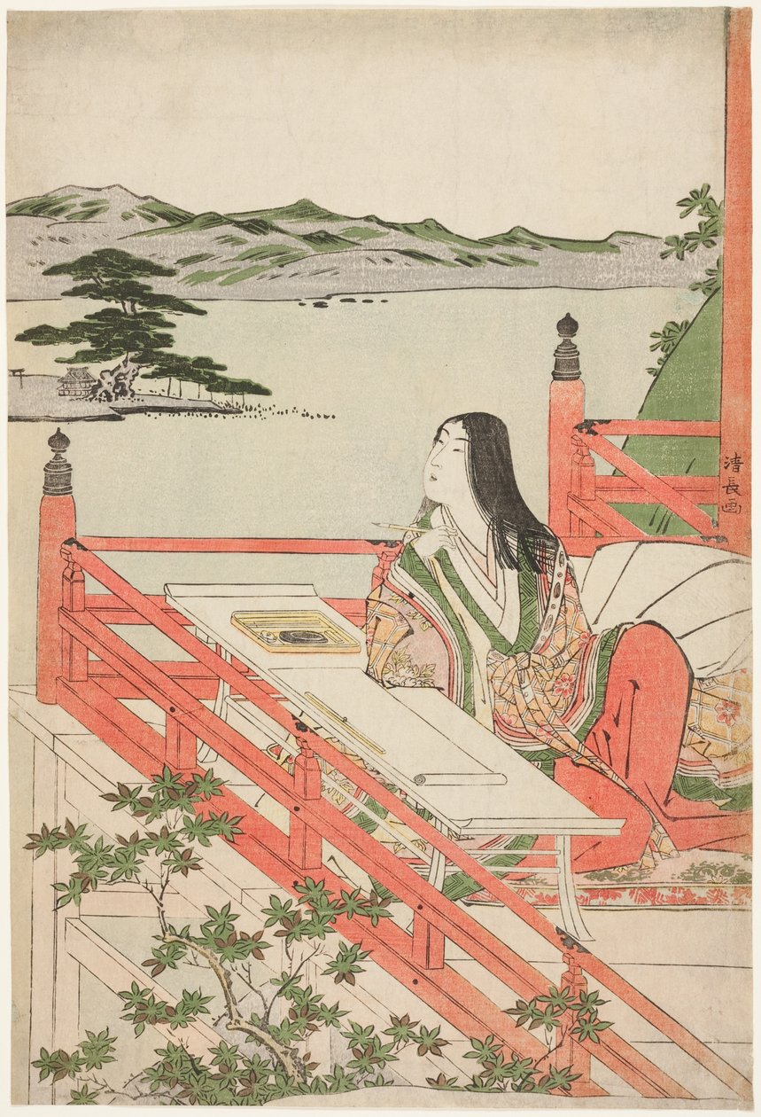 shikibu roxo de Torii Kiyonaga