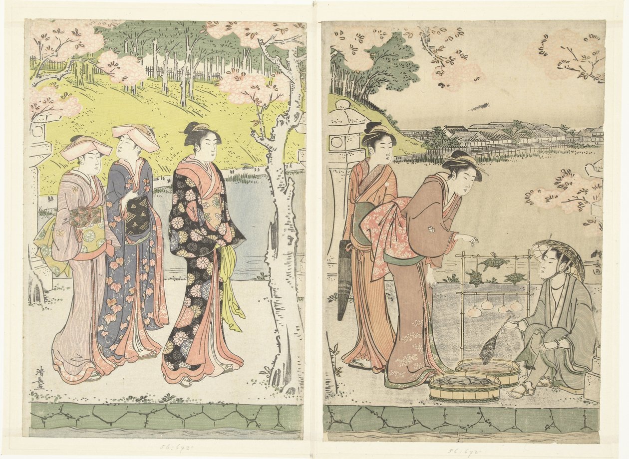 vendedor de tartarugas de Torii Kiyonaga