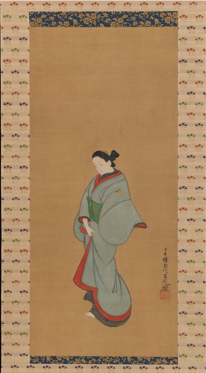 Mulher em pé, c. 1730. de Tosendo Rifu