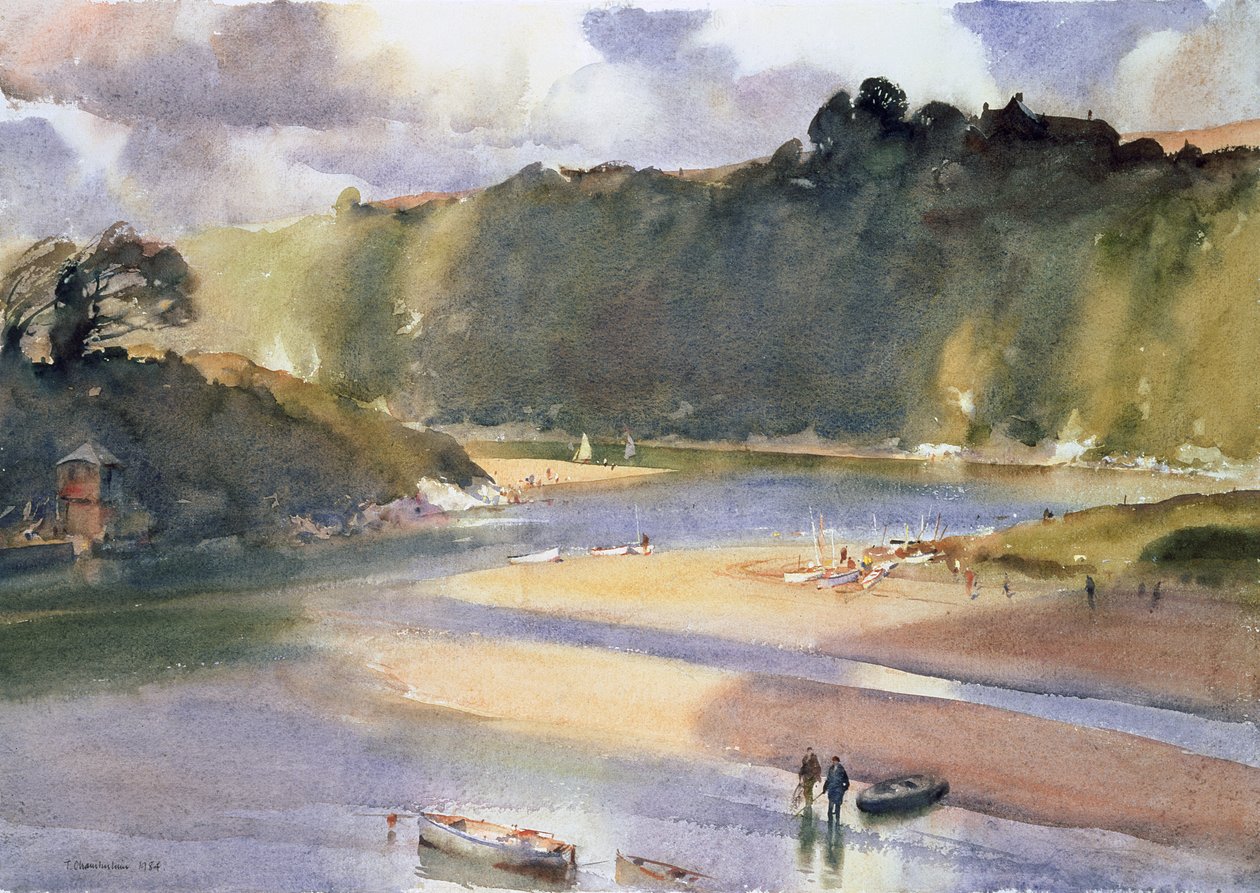 verão no estuário, Devon de Trevor Chamberlain