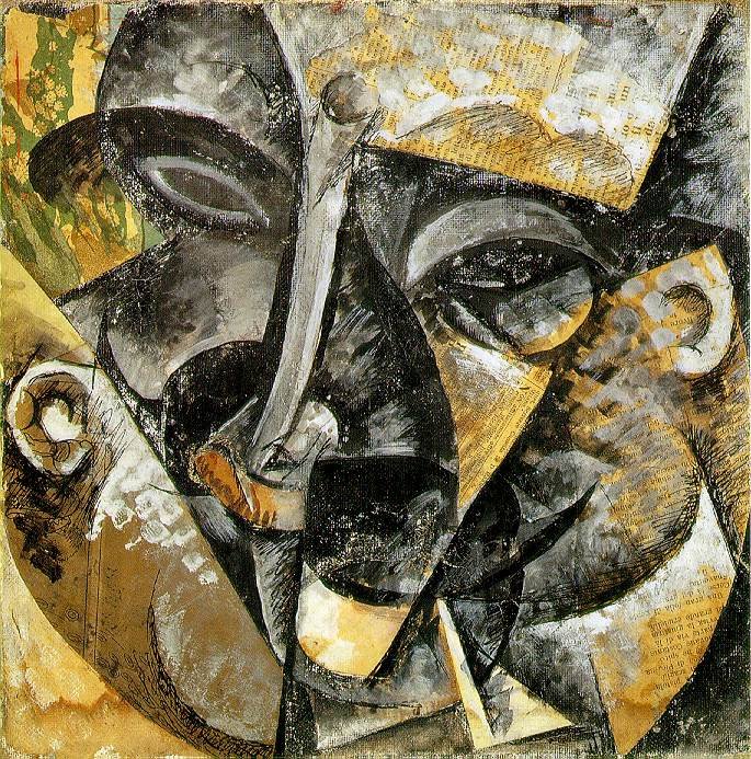 Dinamismo de uma cabeça de homem de Umberto Boccioni