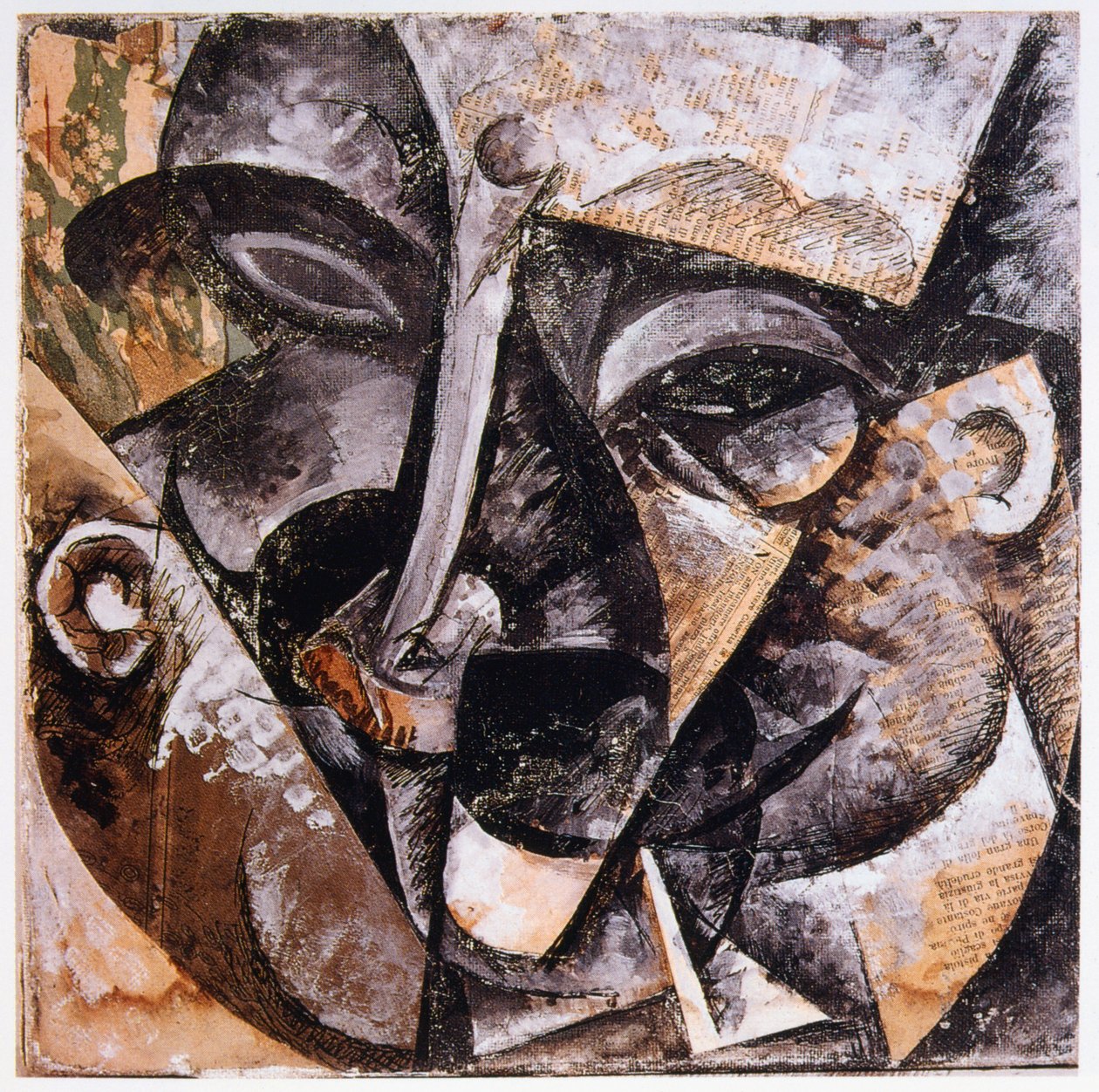 Dinamismo da cabeça de um homem, 1914 de Umberto Boccioni