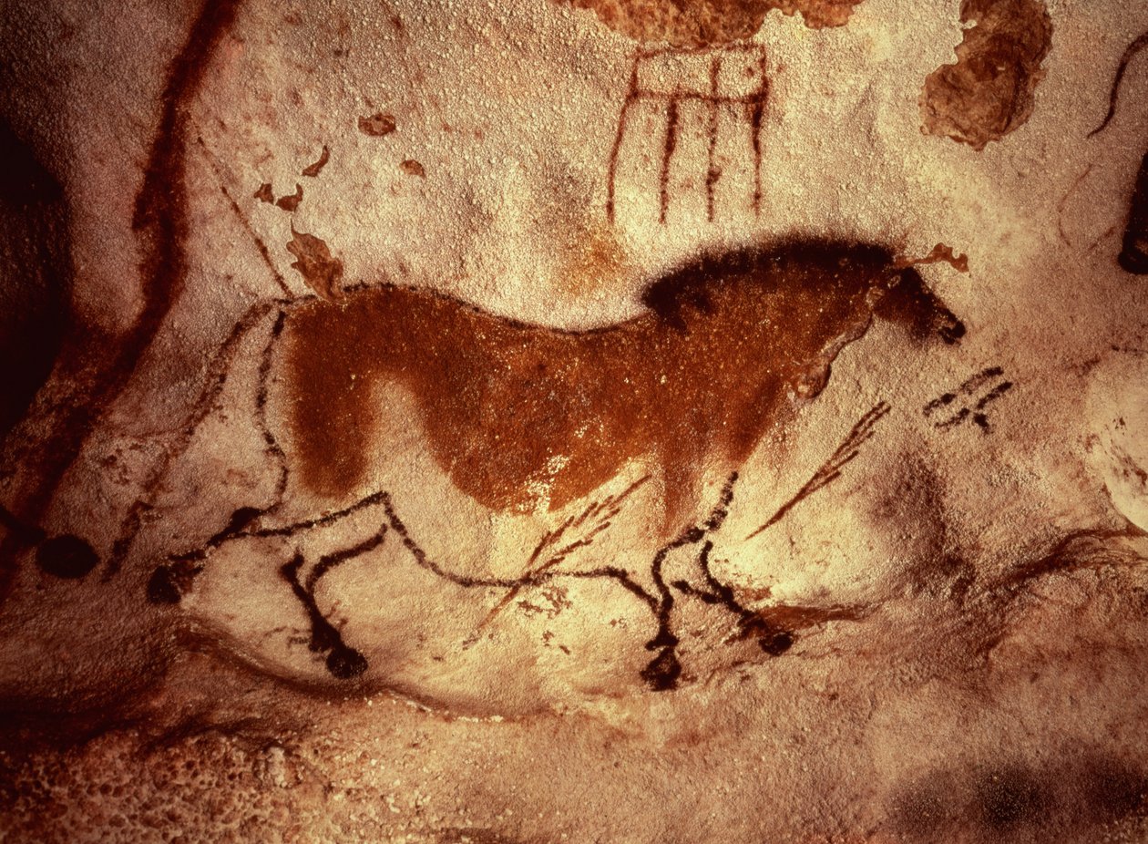 Pintura de pedra de um cavalo, c.17000 aC de Unbekannt Unbekannt
