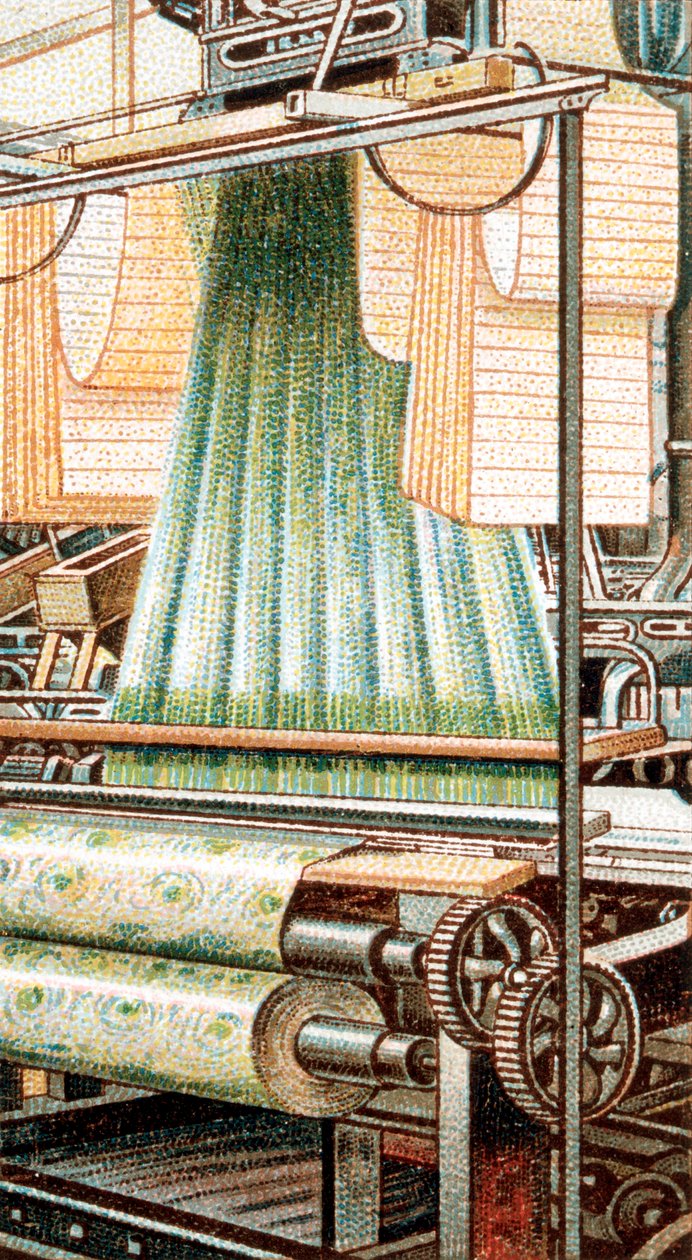 Um tear de jacquard, 1915 de Unbekannt