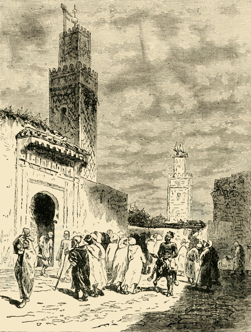 A Street in Fez, 1890.    de Unbekannt