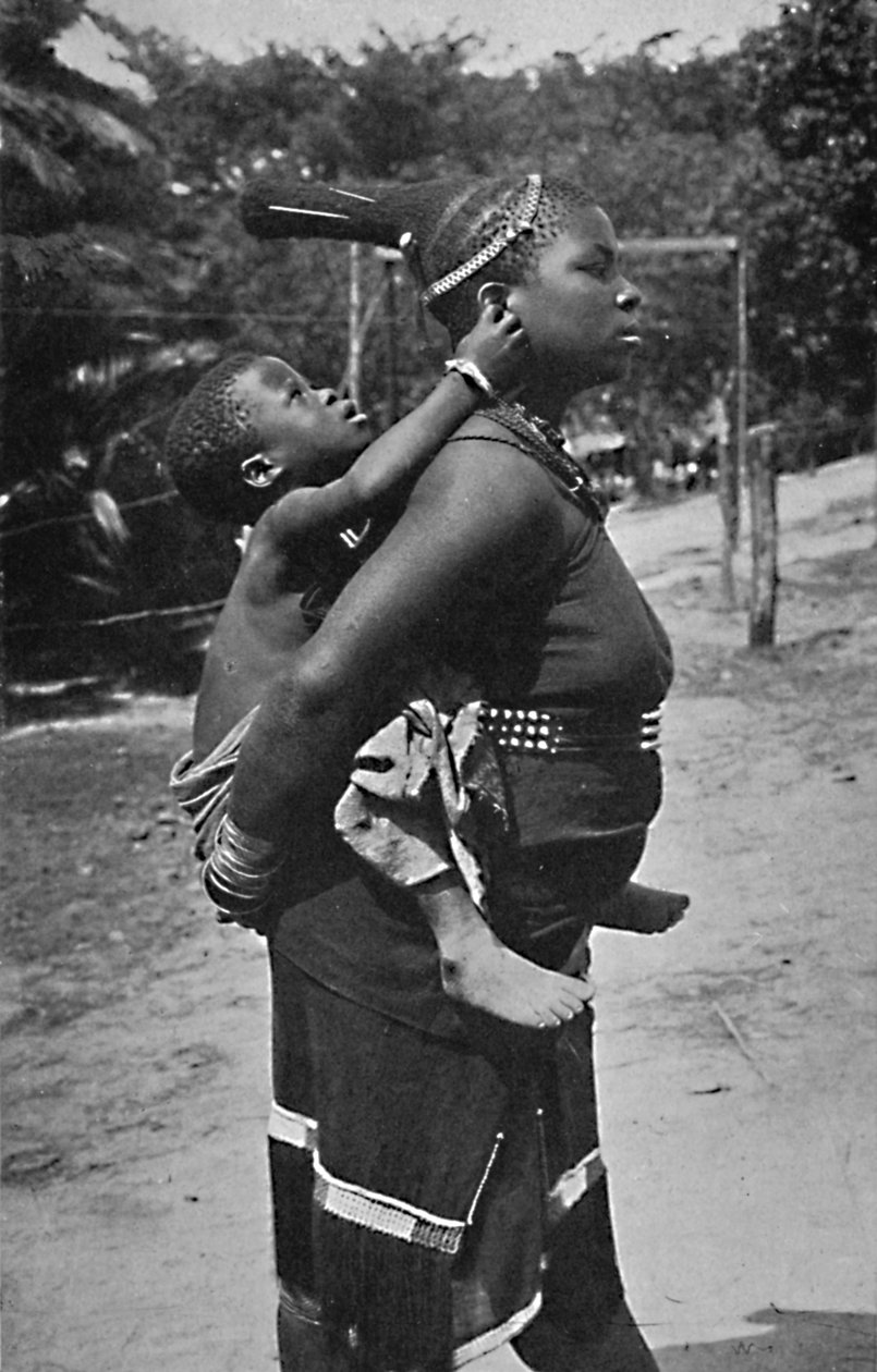 Uma mulher e criança zulu, 1902 de Unbekannt