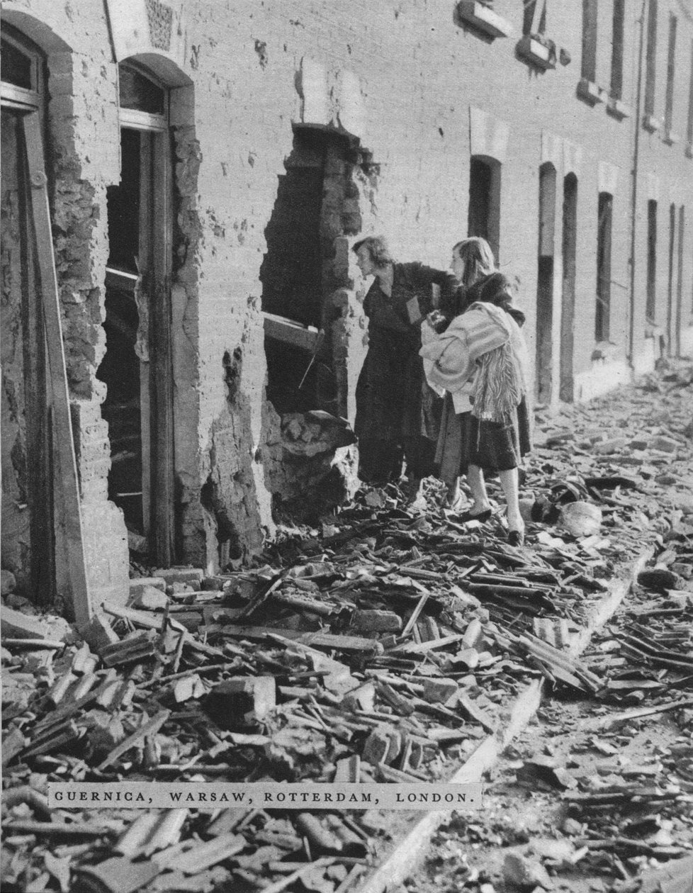 Uma cena durante a blitz de Londres, c1940 1942 de Unbekannt