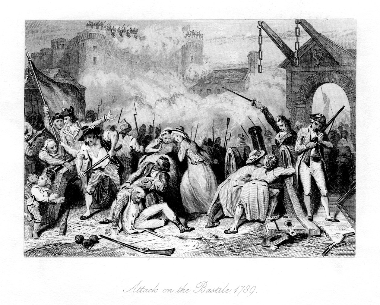Ataque à Bastilha, 1789, 1845 de Unbekannt