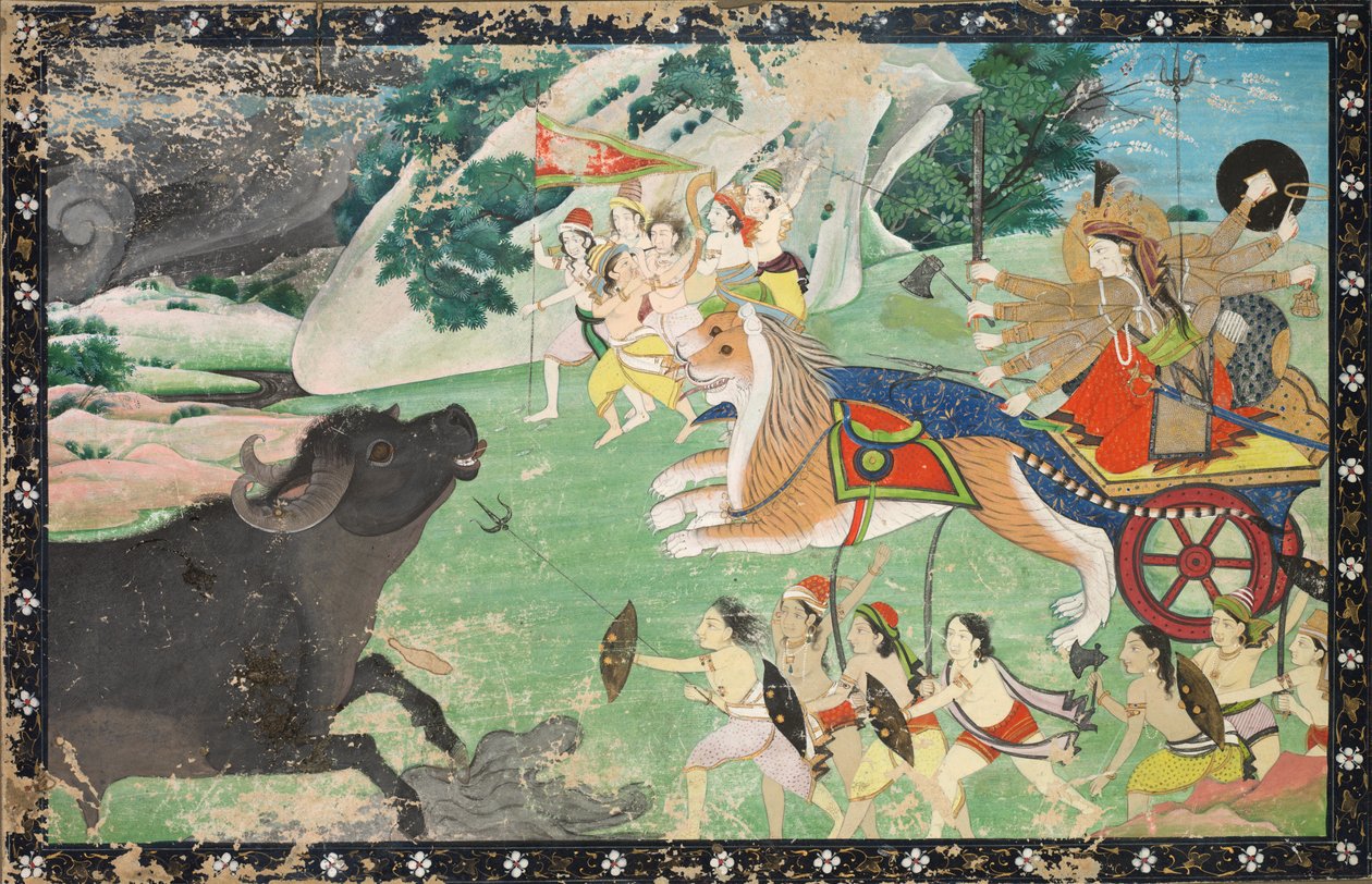 Durga Matando Mahisha, c. 1830 de Unbekannt