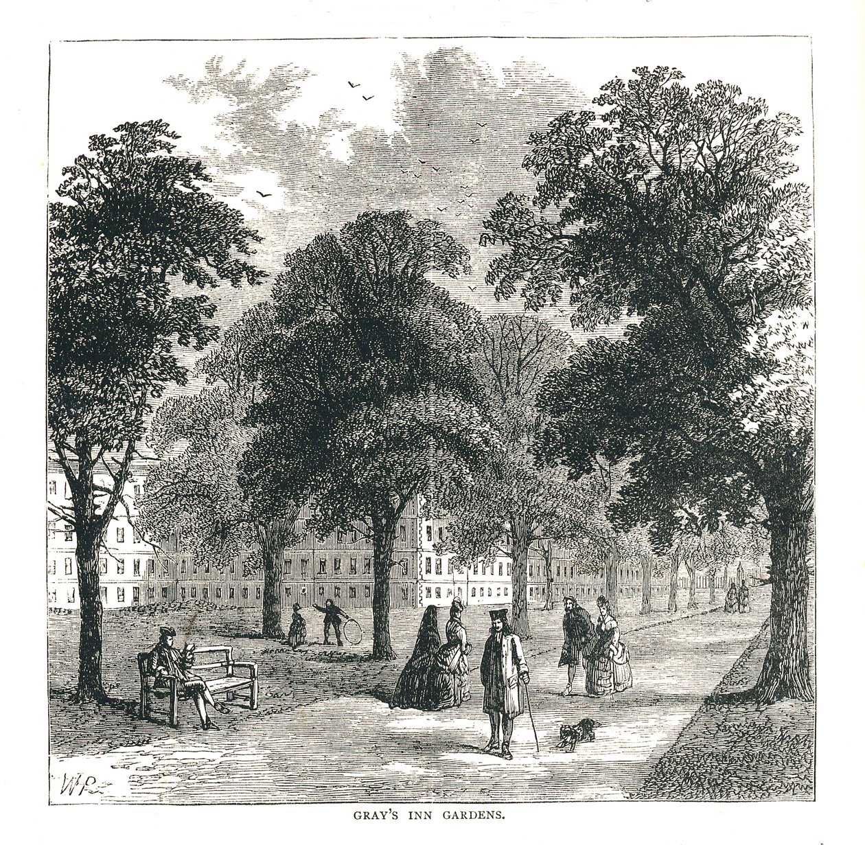 Jardins do Grays Inn, 1878 de Unbekannt