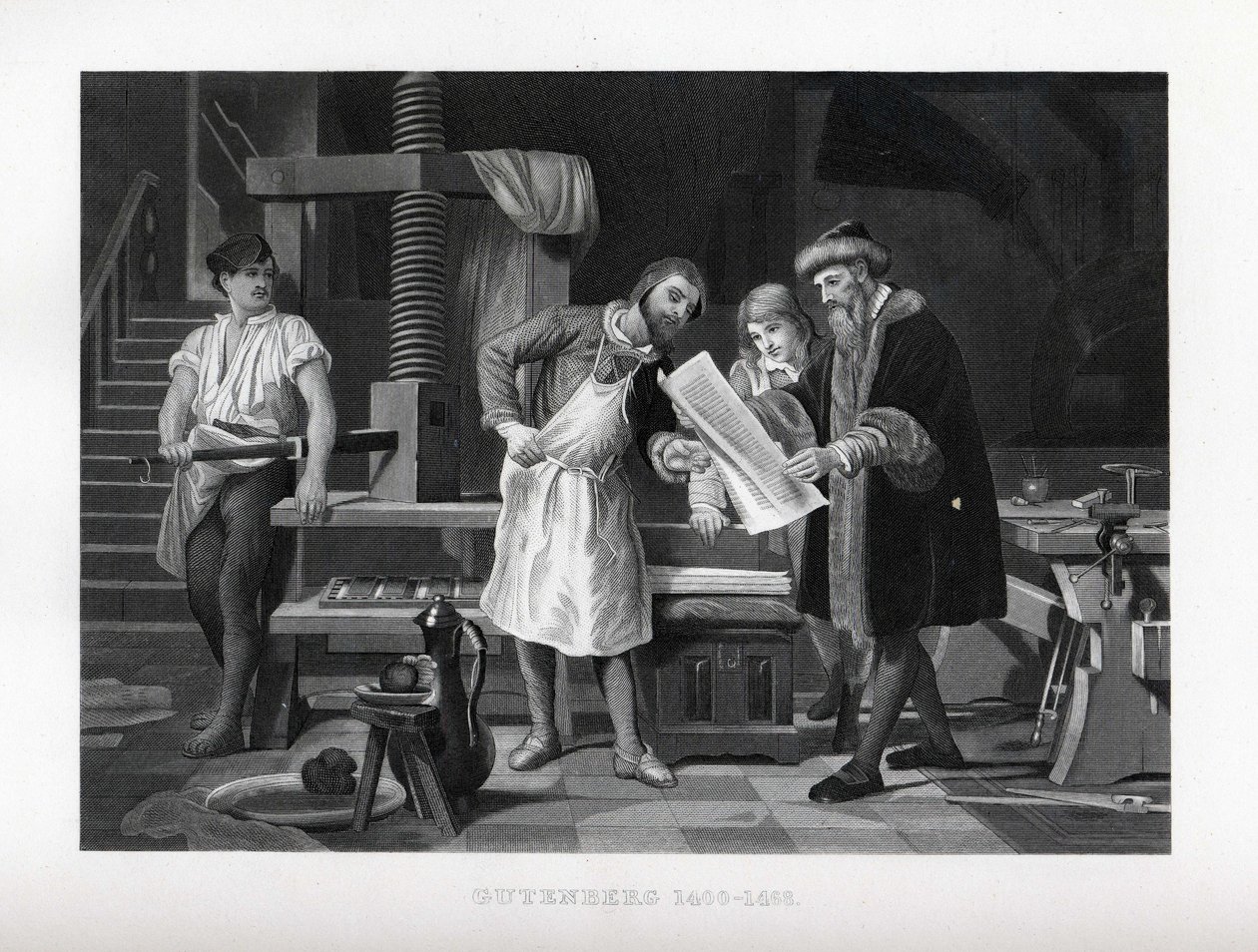 Gutenberg 1400-1468, 1882 de Unbekannt