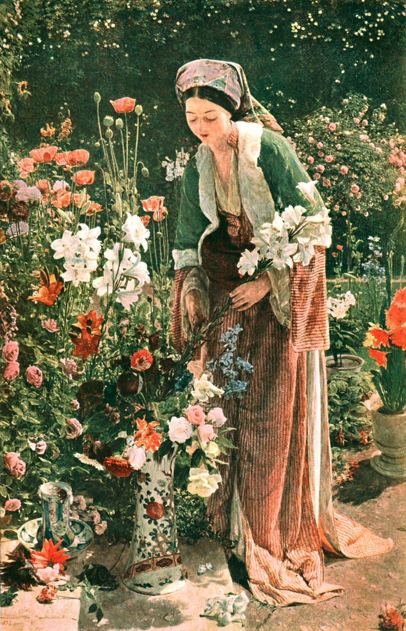No jardim de Beys, 1865, c1902. de Unbekannt