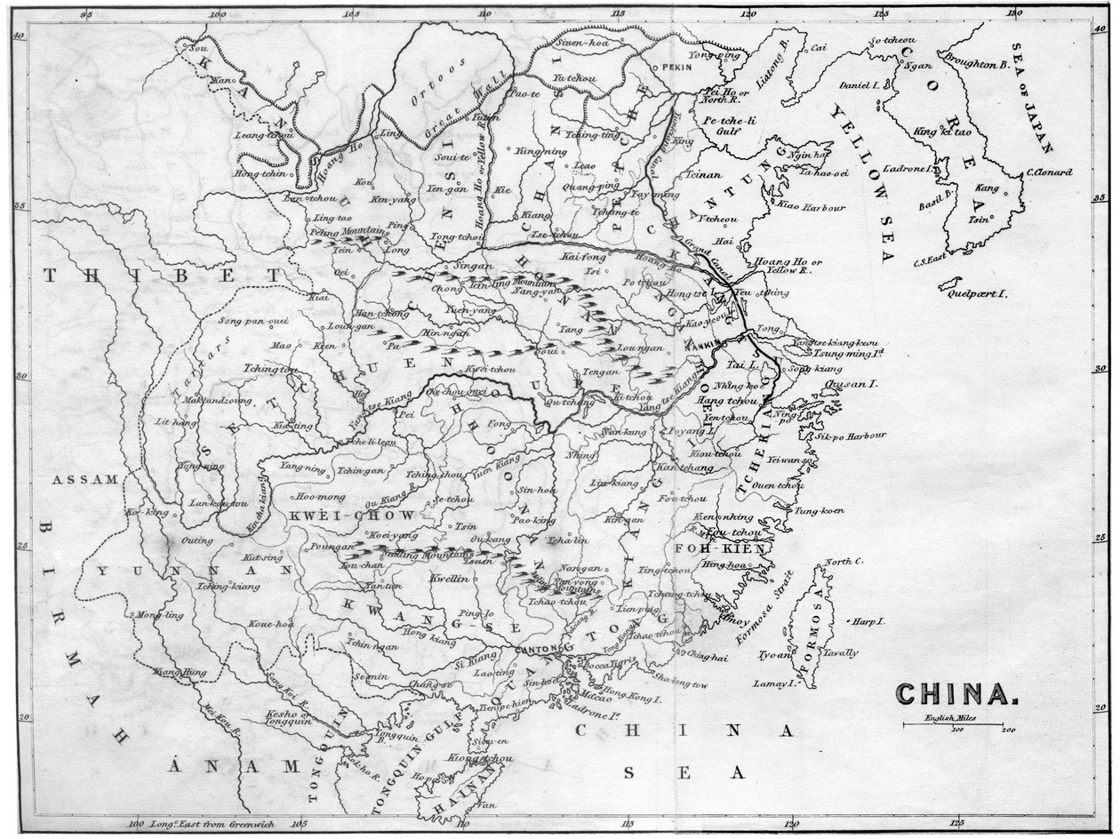 Mapa da China, 1847 de Unbekannt