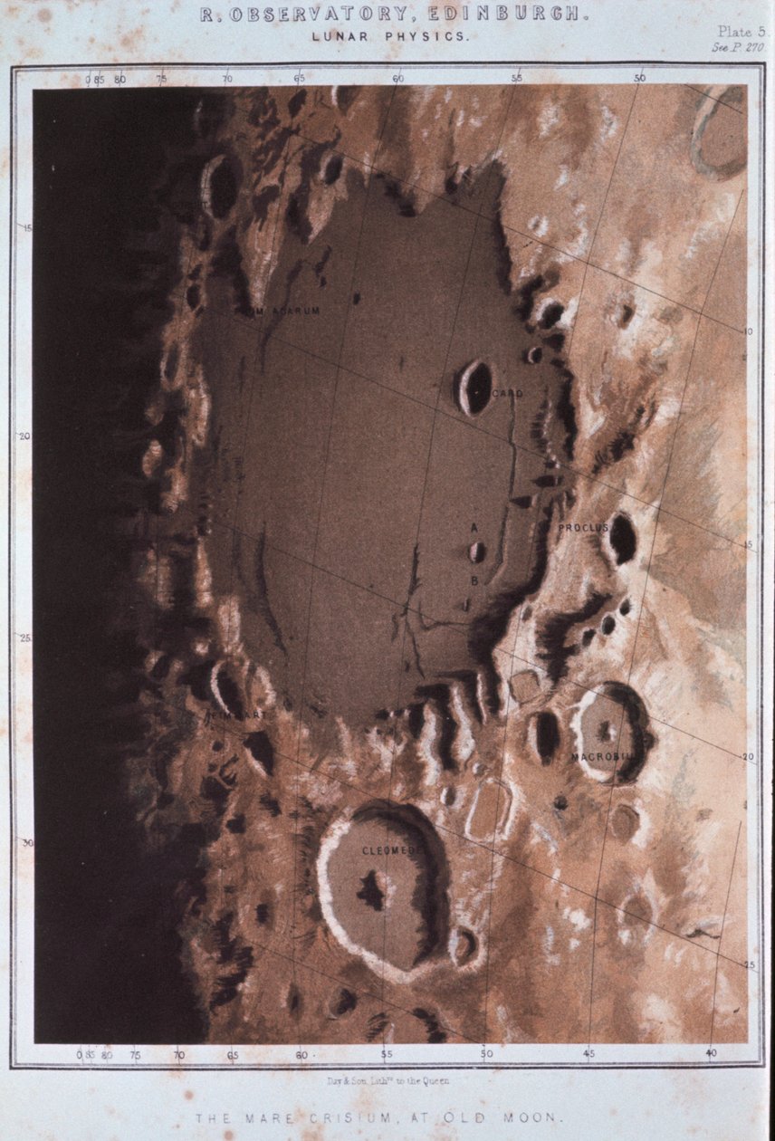 Parte da superfície lunar, 1857 de Unbekannt