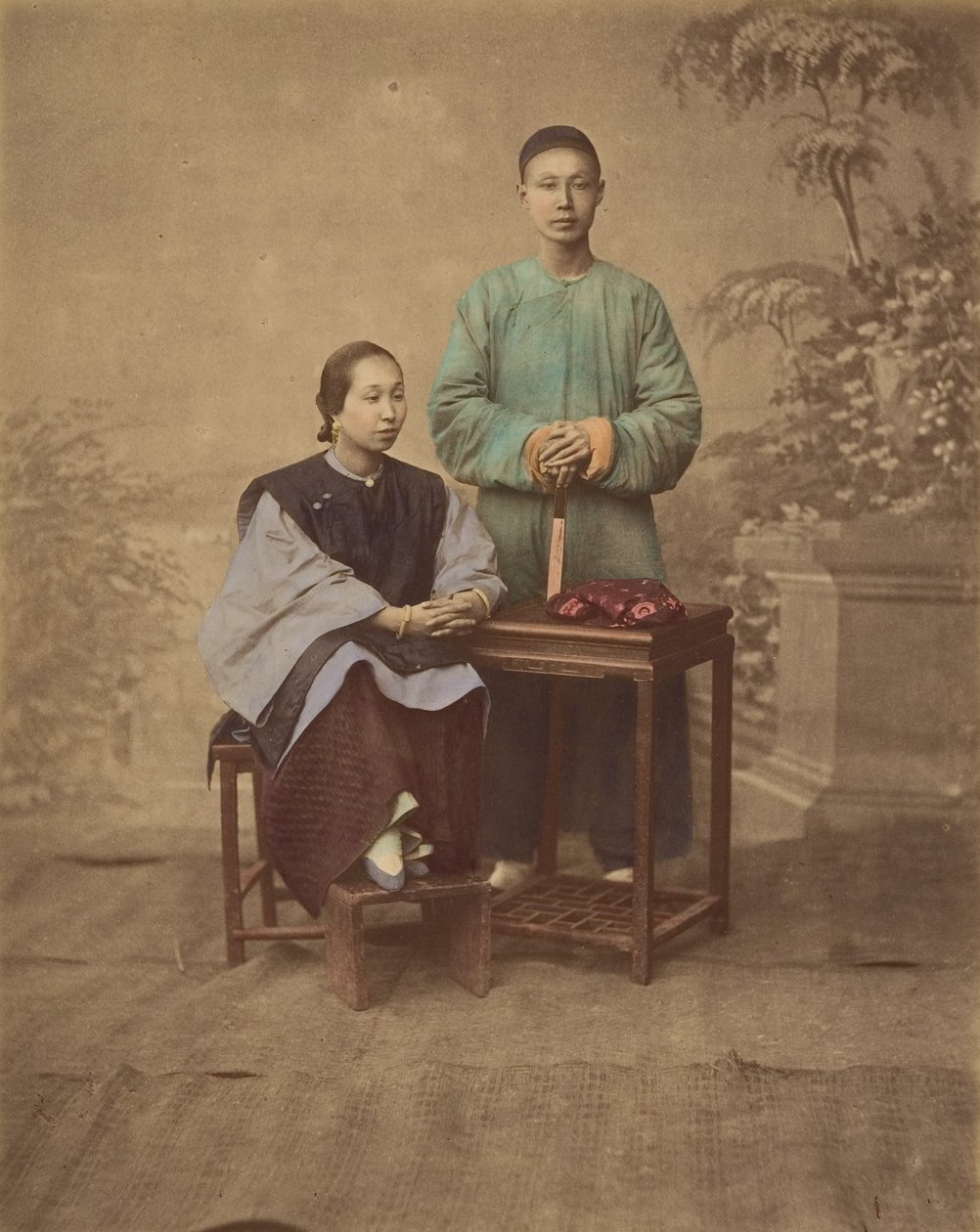 [Retrato de um casal chinês], década de 1870. de Unbekannt