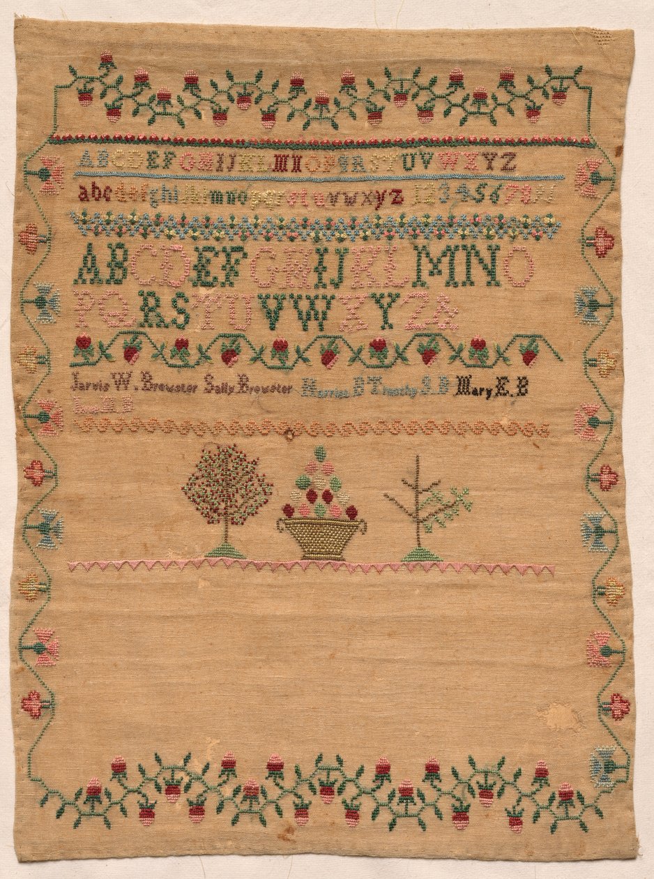Sampler, início do século XIX. de Unbekannt