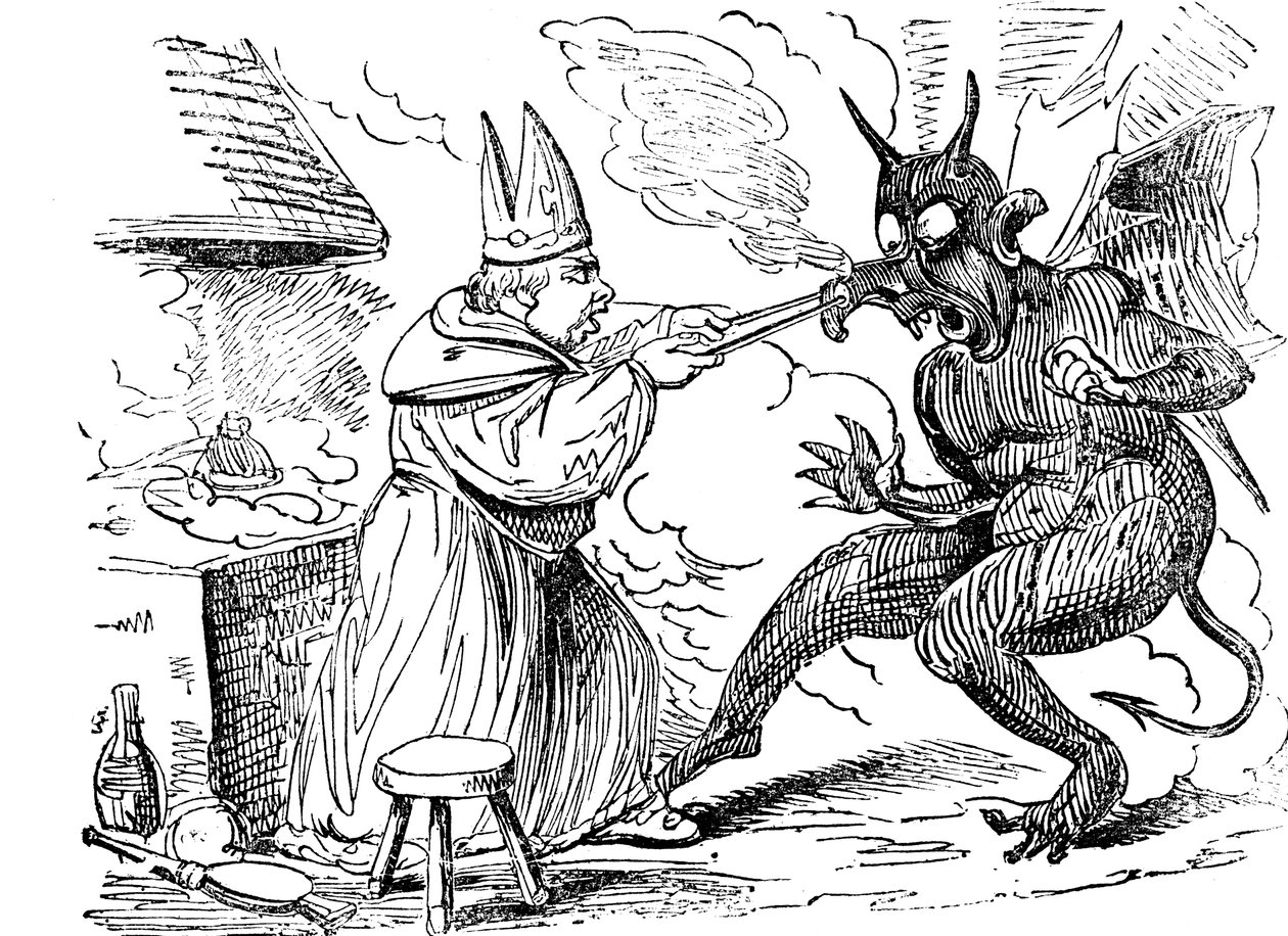 St Dunstan e o diabo, 1826 de Unbekannt