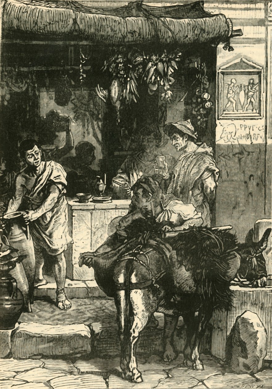 Cena de rua em Pompéia, 1890. de Unbekannt
