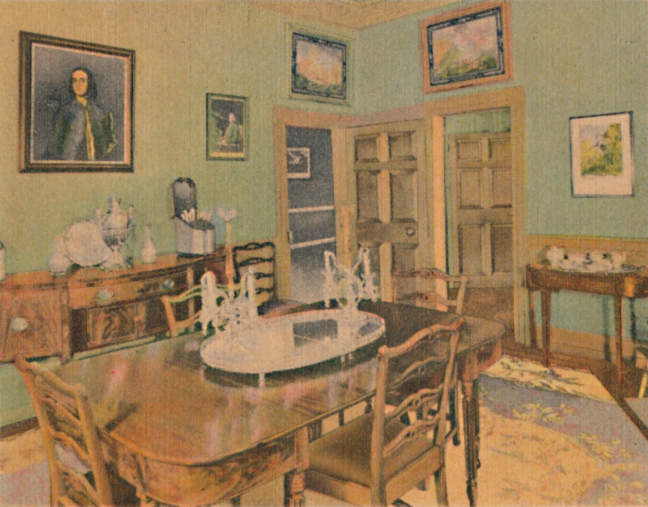 A sala de jantar da família, 1946 de Unbekannt