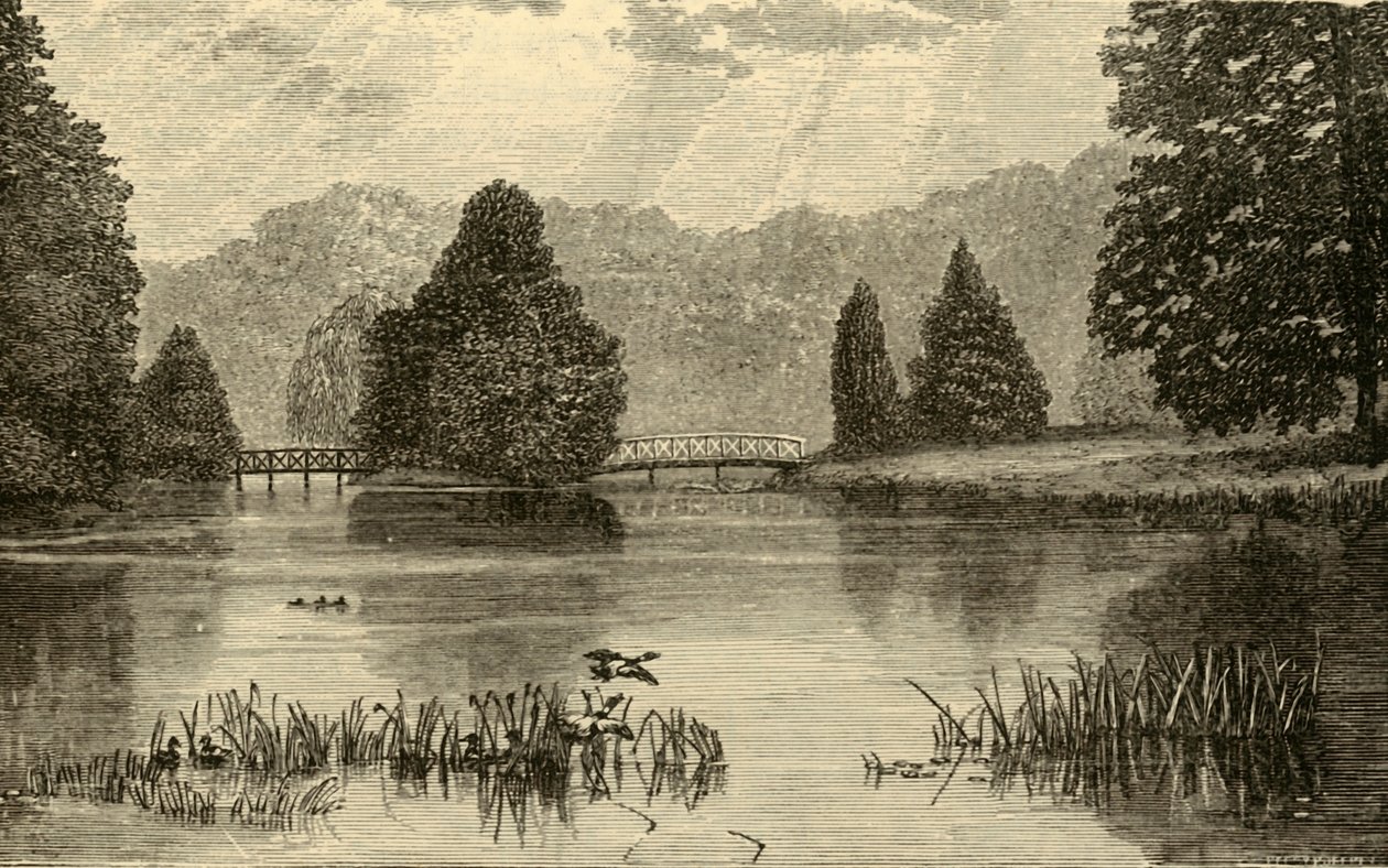 O lago, Blenheim, 1898. de Unbekannt