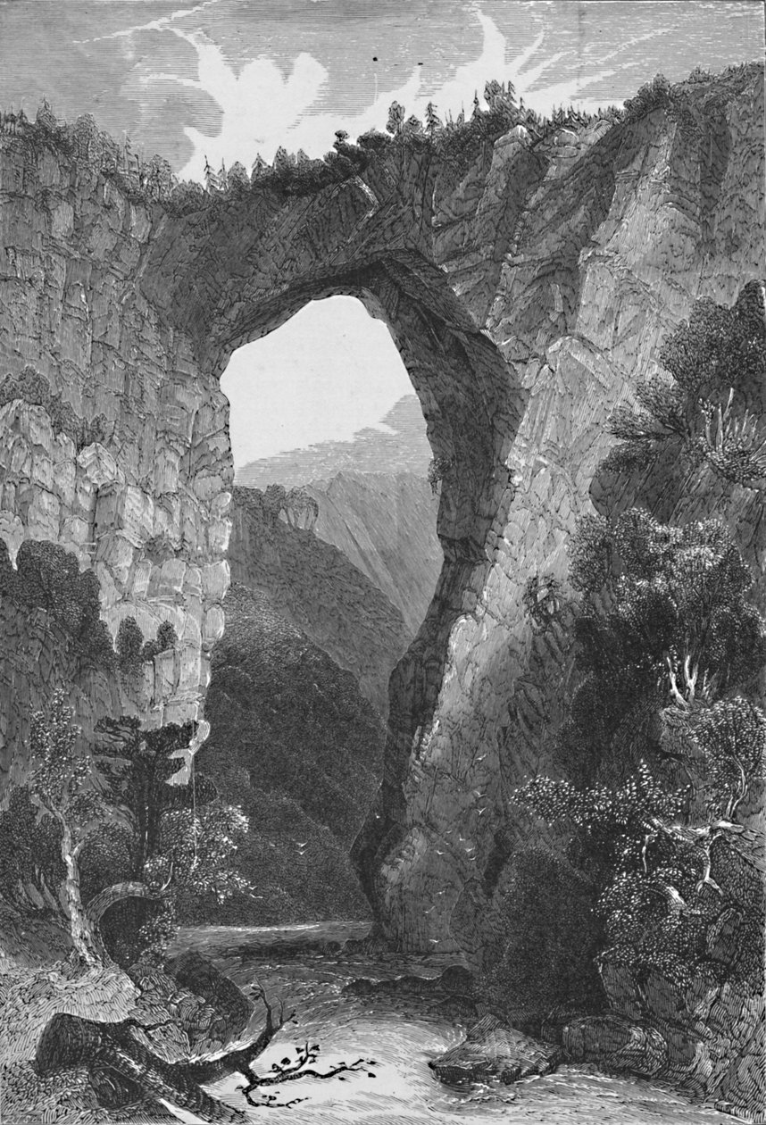 A ponte natural, Virgínia, 1883 de Unbekannt