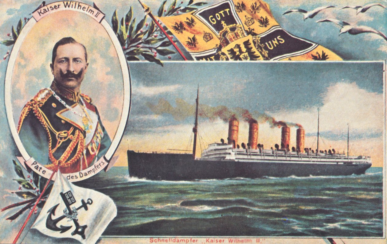 O SS Kaiser Wilhelm II, c1910. de Unbekannt