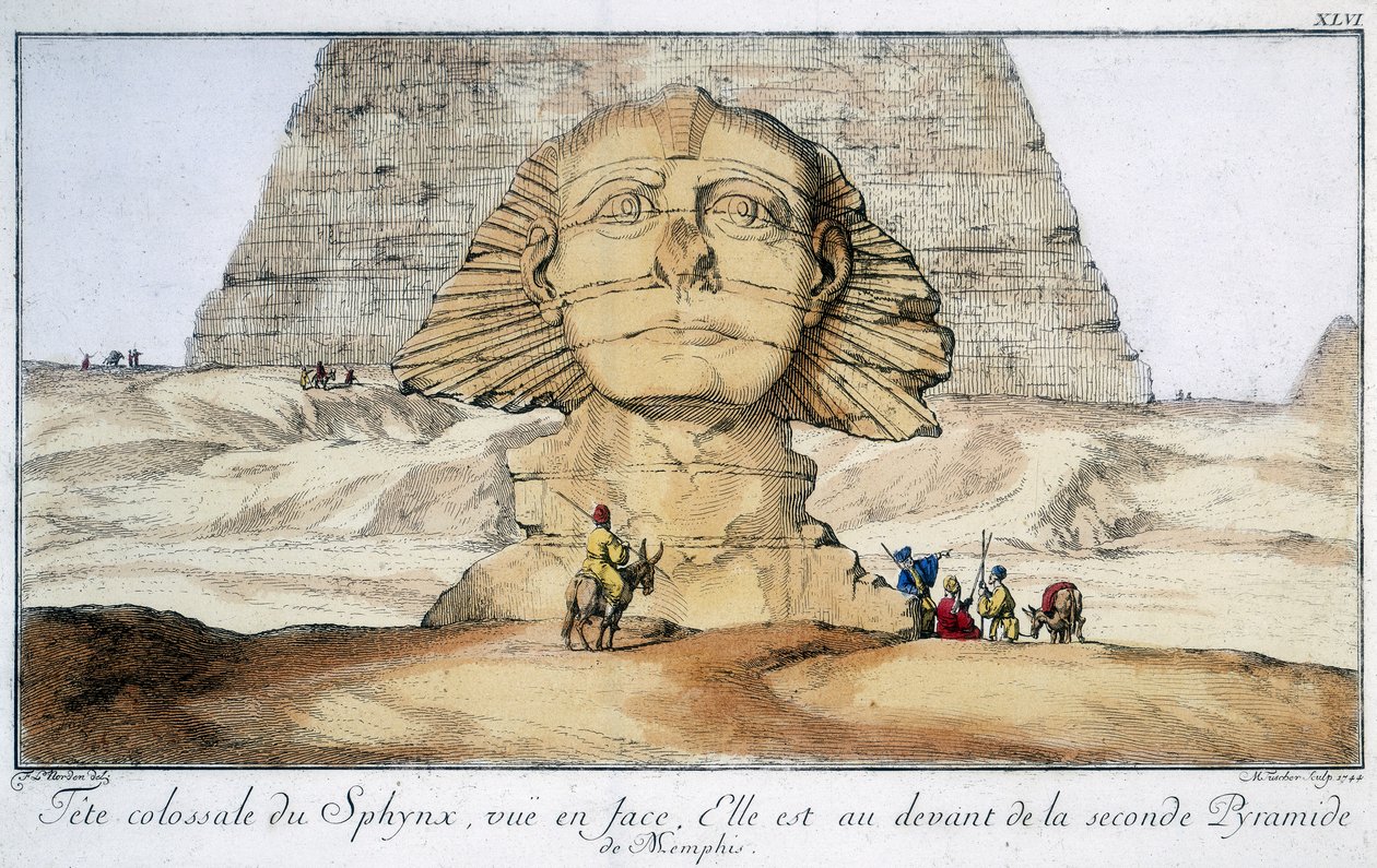A Esfinge, Egito, 1744 de Unbekannt