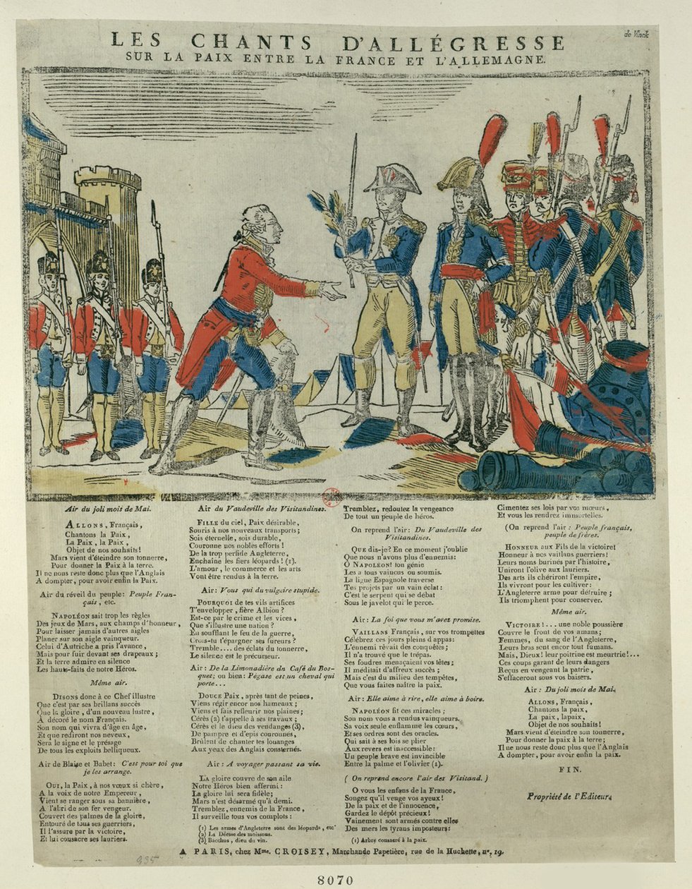 O Tratado de Pressburg, 1805 de Unbekannt