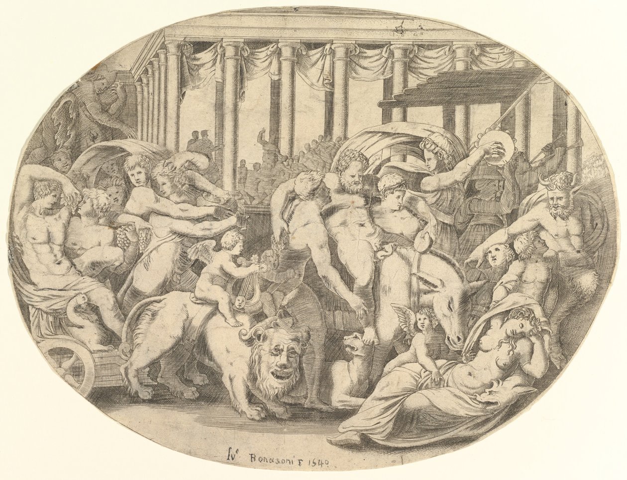 O triunfo de Baco, século XVI. de Unbekannt
