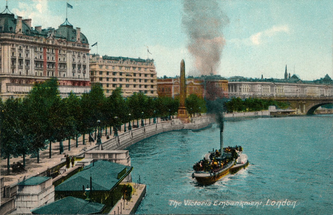 Victoria Embankment, Londres, 1907, c1900-1930 de Unbekannt