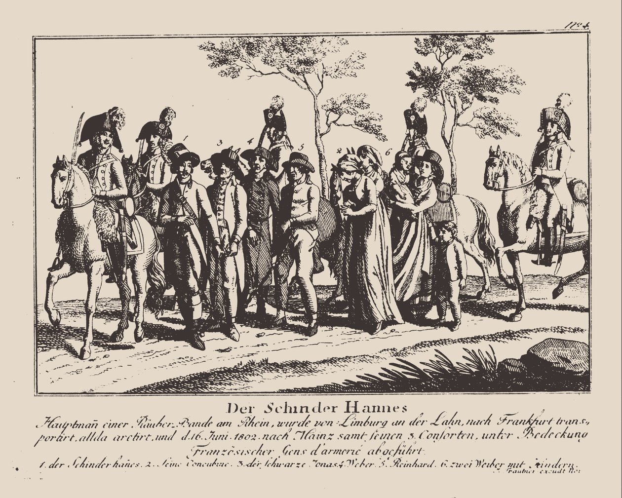 A prisão de Schinderhannes, 1802. de Unbekannt