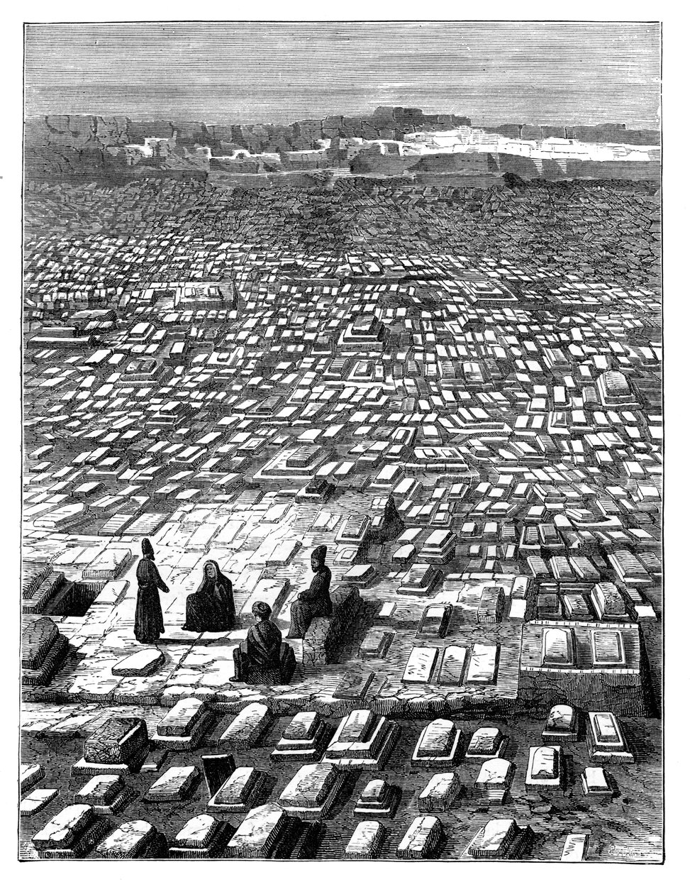 O cemitério em Meca, c1890 de Unbekannt