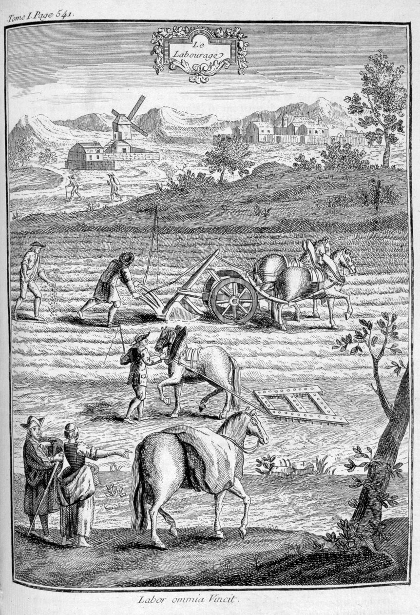 Cultivando a terra, 1775 de Unbekannt