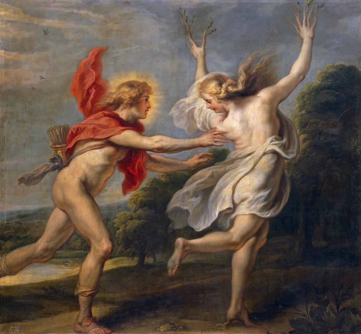 Daphne e Apolo (óleo) de Unbekannt Unbekannt