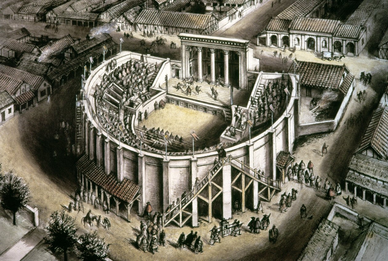 Reconstrução de teatro, século romano de Unbekannt Unbekannt