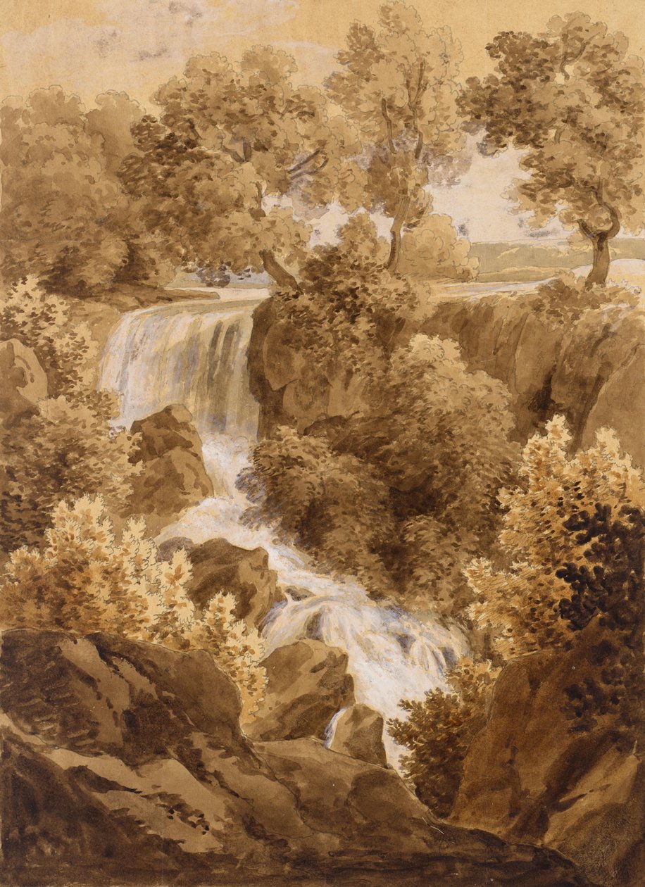 Paisagem com cascata de Unbekannter Künstler