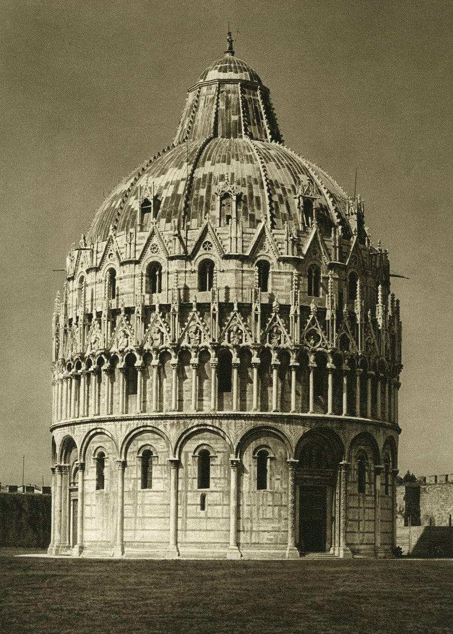 Vista do Baptistério de Pisa de Unbekannt