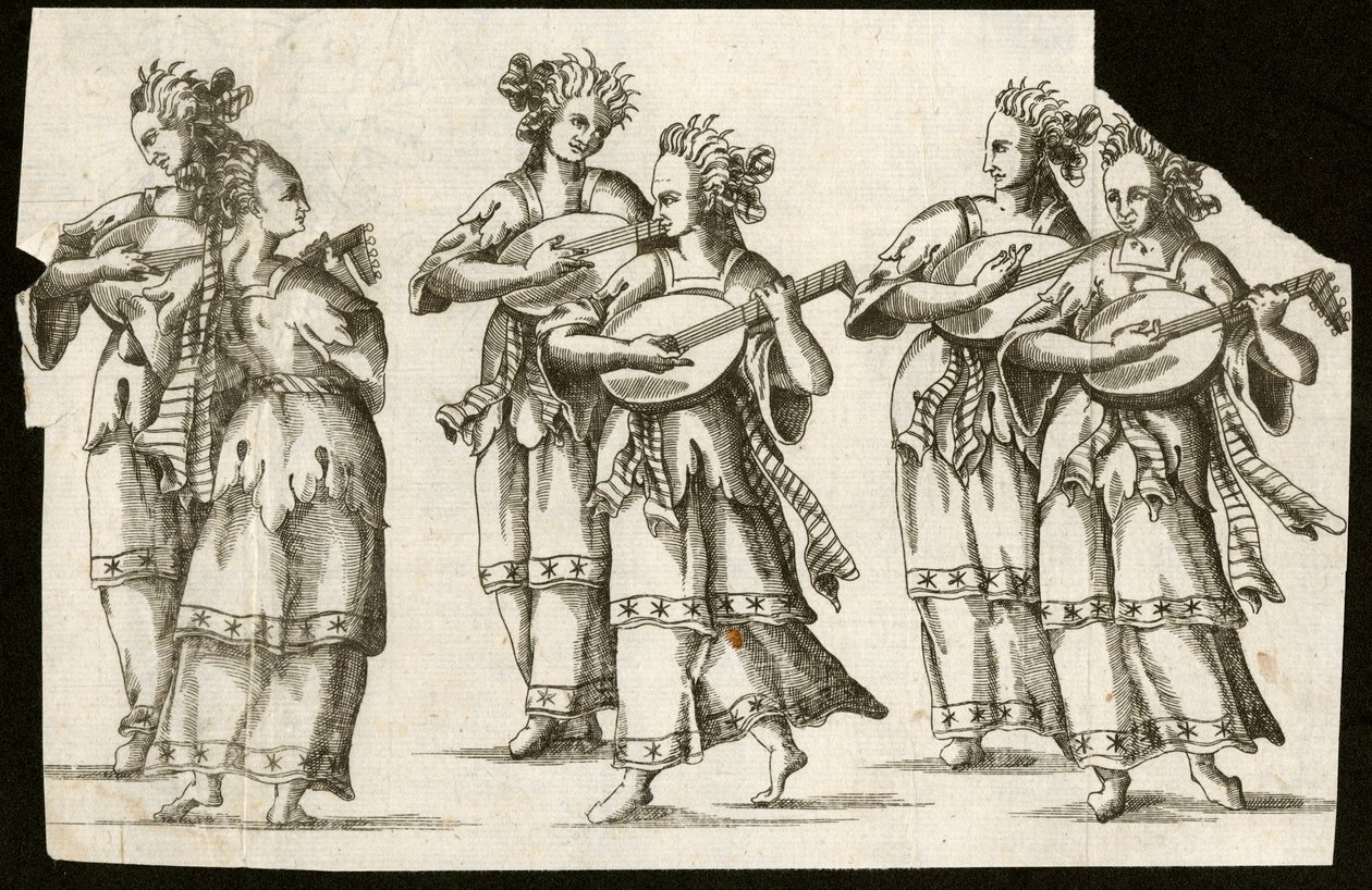 Mulheres jogando alaúdes de Unbekannt