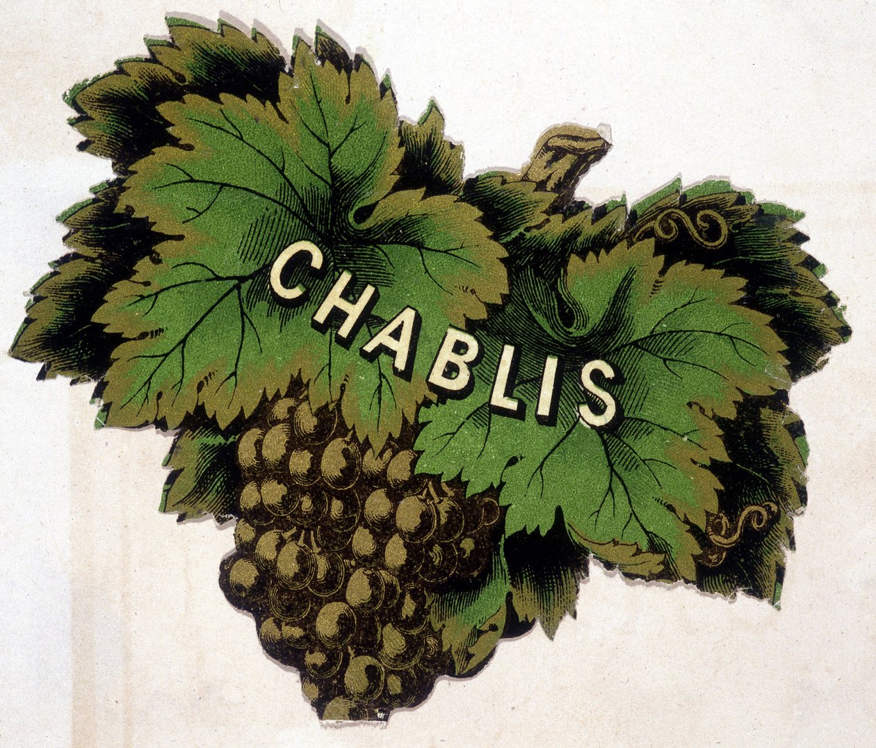 Etiqueta Chablis. Chromolitografia, n.d.. de Unknown artist